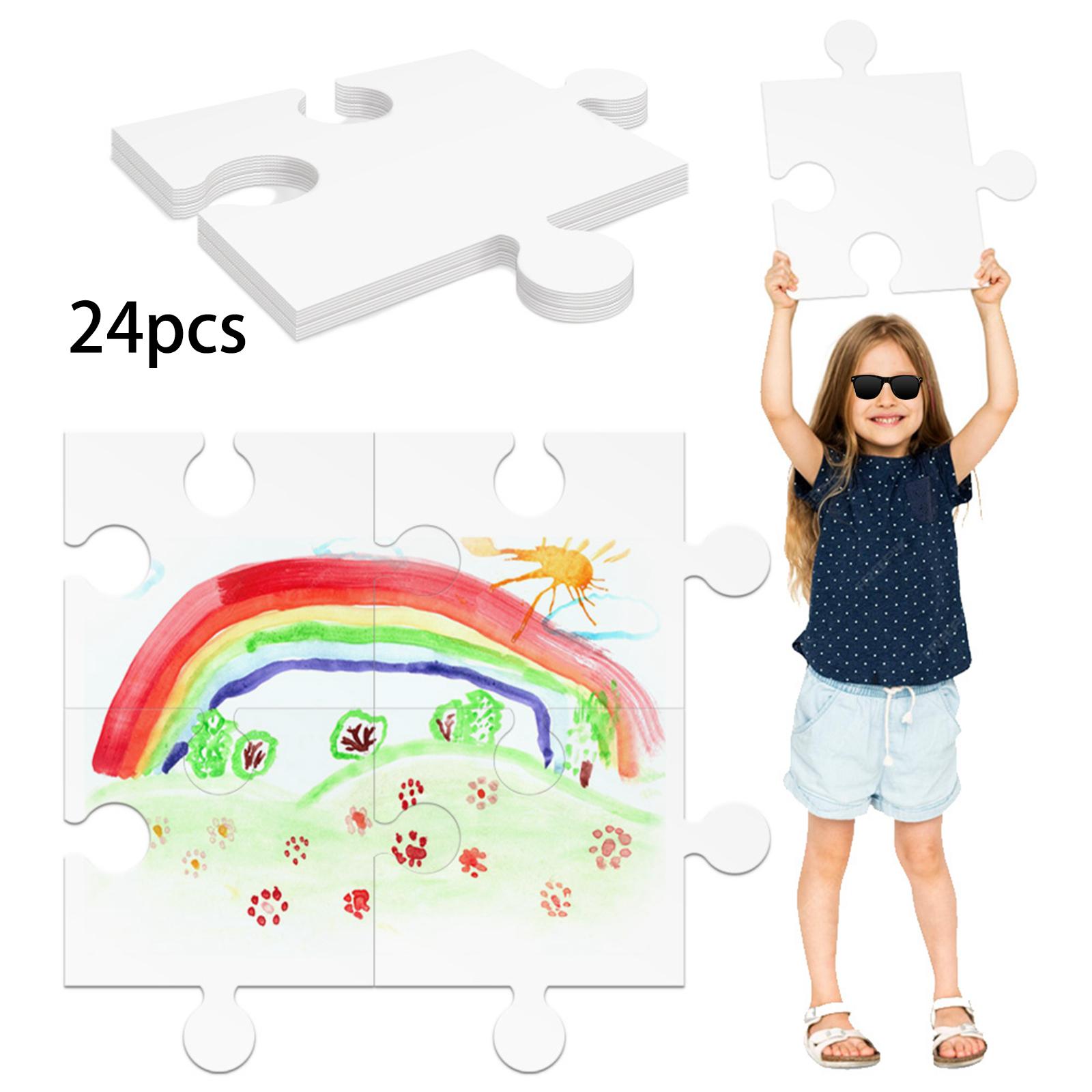 Puzzle Blank White - Blank Puzzle for Painting DIY 24