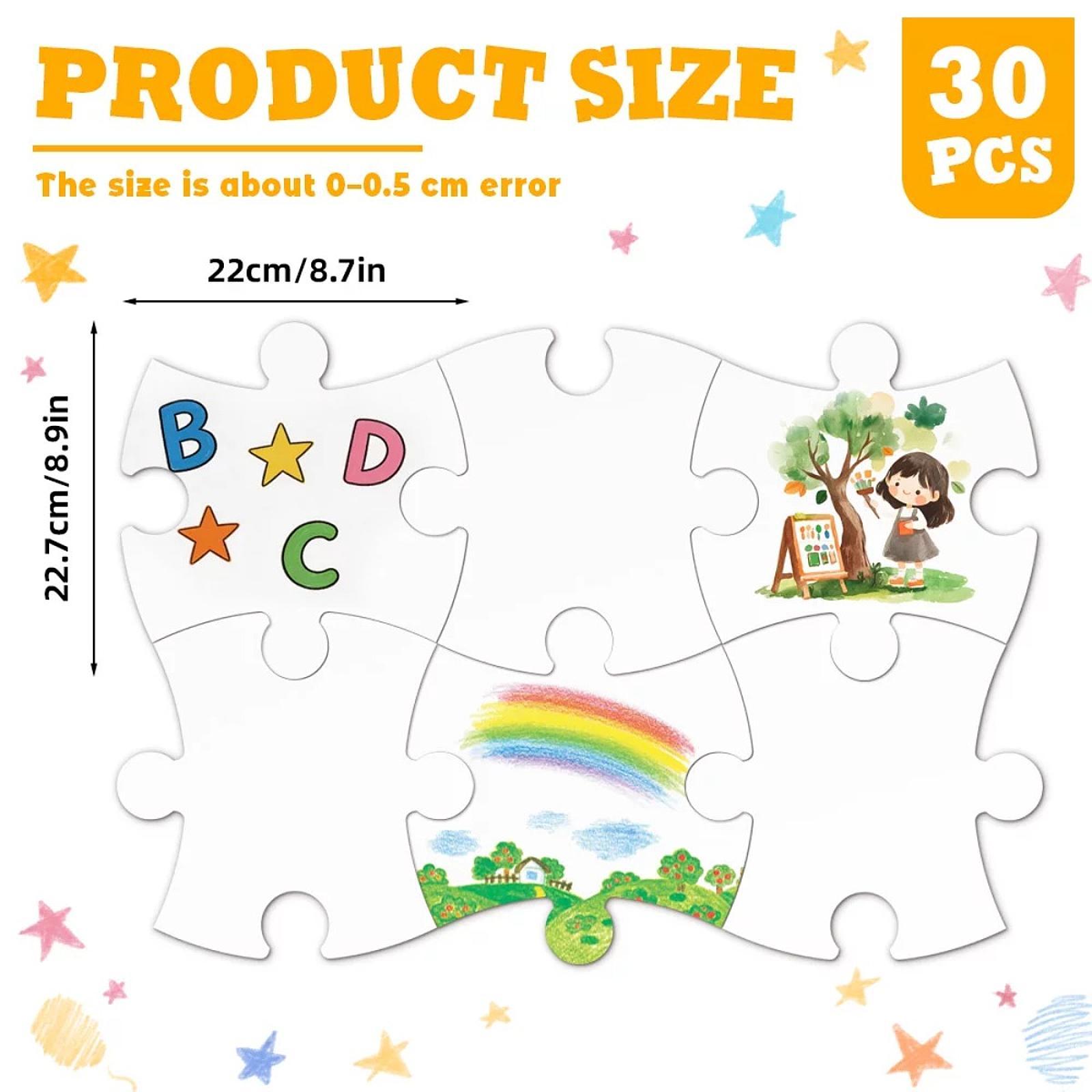 30x Blank Jigsaw Puzzles White - Puzzle Blank White review and price